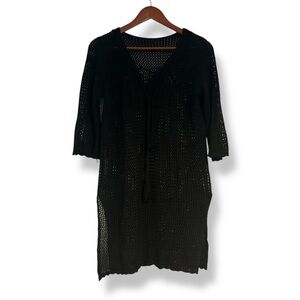 [No brand] Black Knit Cover-Up